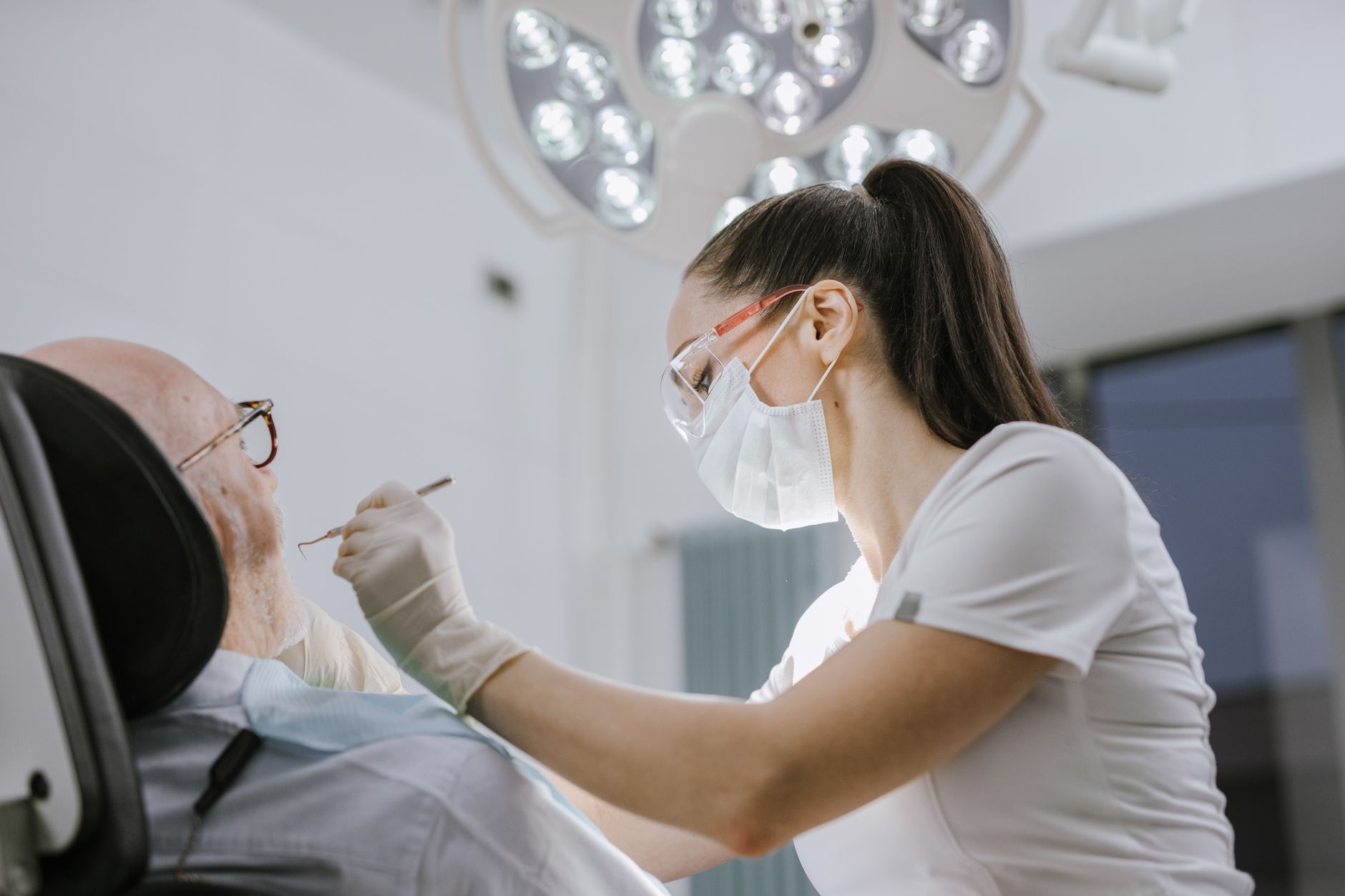 Dr. Nguyen with a patient